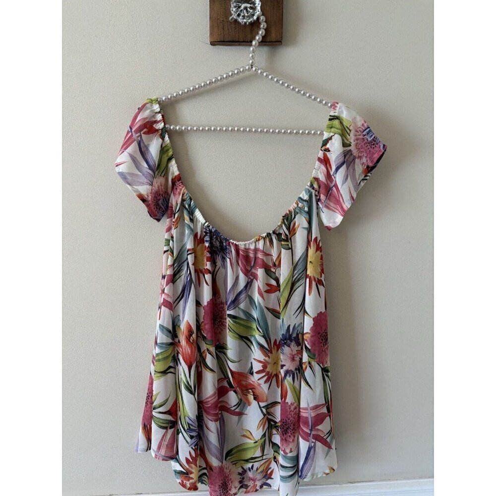 NWT iJeans By Buffalo Womens Size S Karen Printed Tropical Floral Blouse